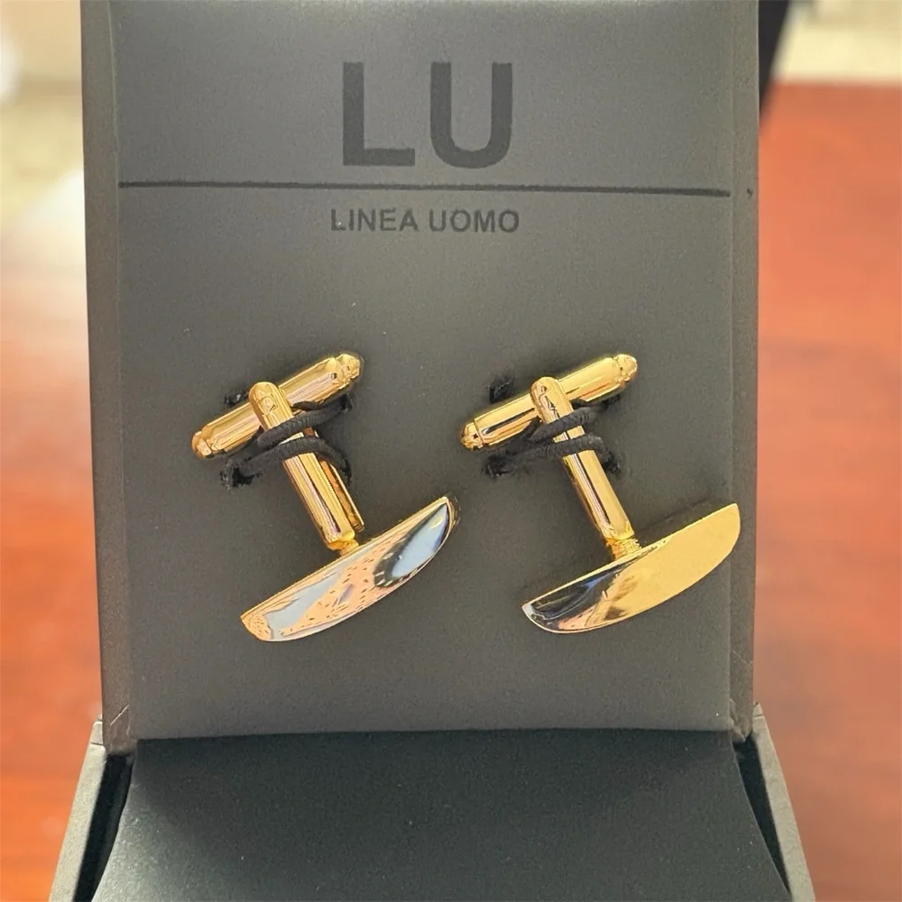 LU Gold Cufflinks New in Box Best Man Groomsman Groom Giftable Prom